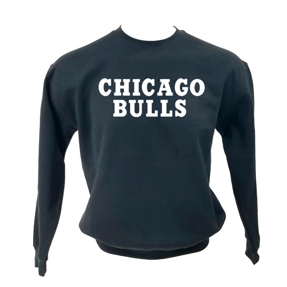 CHICAGO BULLS Classic Vintage Logo Pullover Crewneck, Sweatshirt - stretch y2k